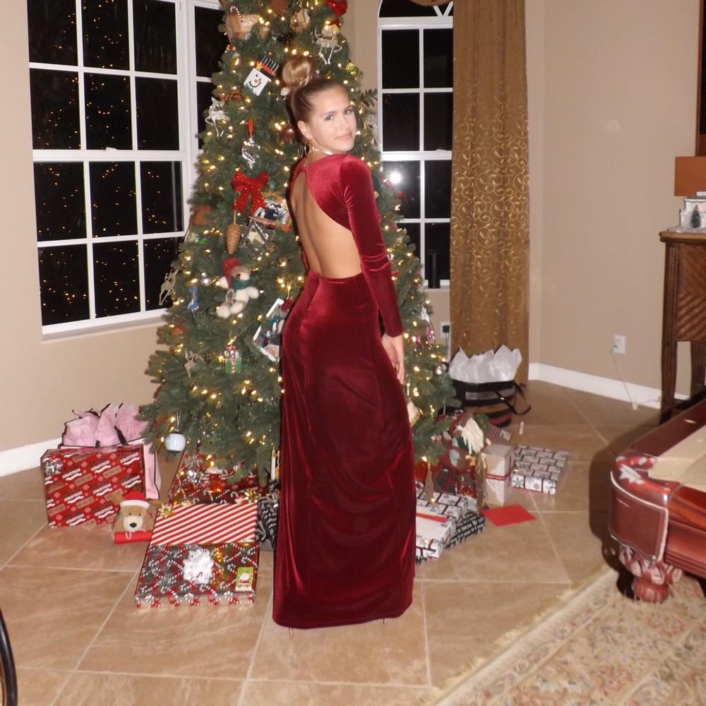 RED GOWN WORN ONCE